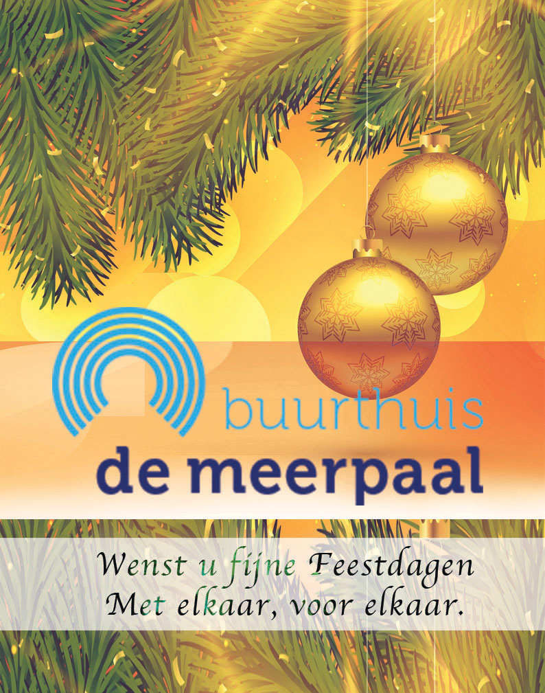 Buurthuis de meerpaal eindhoven - fijne feestdagen